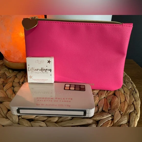 3 Piece Make-Up Set. Revolution Eye Shadow Palette, Ciate Setting Powder & Bag - Picture 3 of 10